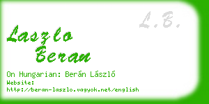 laszlo beran business card
